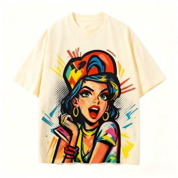 High-Quality Men's Oversize Lightweight T-Shirt with Retro Typography Print – Daily Casual Wear