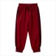 Hot Autumn Men's Euro-American 320g Cotton Polyester Pants - Burgundy Side Stripe Loose Casual Sports Long Trousers