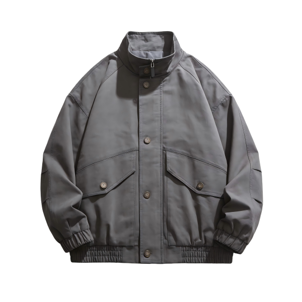 Grey Button-Up Jacket